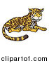 Vector Illustration of a Cute Jaguar Resting by AtStockIllustration