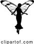 Vector Illustration of a Fairy in Silhouette with Butterfly Wings by AtStockIllustration