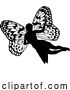 Vector Illustration of a Fairy in Silhouette with Butterfly Wings by AtStockIllustration