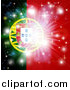 Vector Illustration of a Firework Burst over a Portugal Flag by AtStockIllustration