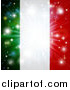 Vector Illustration of a Firework Burst over an Italian Flag by AtStockIllustration