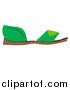 Vector Illustration of a Flat Green Sandals by AtStockIllustration