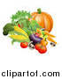 Vector Illustration of a Fresh Harvest Vegetables by AtStockIllustration