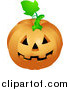 Vector Illustration of a Friendly Carved Halloween Jack O Lantern Pumpkin by AtStockIllustration