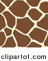Vector Illustration of a Giraffe Animal Print Background with Brown and Tan Patterns by AtStockIllustration