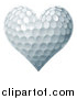 Vector Illustration of a Golf Ball Textured Heart by AtStockIllustration