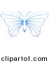 Vector Illustration of a Gradient Blue Butterfly by AtStockIllustration