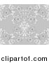 Vector Illustration of a Gray Victorian Floral Styled Seamless Background by AtStockIllustration