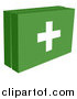 Vector Illustration of a Green First Aid Box Kit with a White Cross, Ready for a Medical Emergency by AtStockIllustration