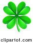 Vector Illustration of a Green St Patricks Day Four Leaf Clover by AtStockIllustration