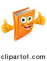 Vector Illustration of a Happy Book Character Mascot Giving Thumbs up by AtStockIllustration