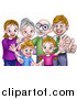 Vector Illustration of a Happy Caucasian Family Posing Together by AtStockIllustration