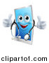 Vector Illustration of a Happy Cell Phone Wearing a Stethoscope and Holding Two Thumbs up by AtStockIllustration