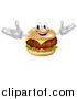 Vector Illustration of a Happy Cheeseburger Mascot by AtStockIllustration