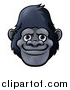 Vector Illustration of a Happy Gorilla Face by AtStockIllustration