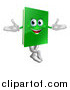 Vector Illustration of a Happy Green Book Mascot by AtStockIllustration