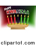 Vector Illustration of a Happy Kwanzaa Greeting and Candles by AtStockIllustration