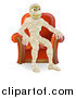 Vector Illustration of a Happy Mummy Siting in an Arm Chair by AtStockIllustration