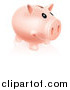 Vector Illustration of a Happy Piggy Bank Smiling by AtStockIllustration