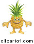 Vector Illustration of a Happy Pineapple Character by AtStockIllustration