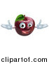 Vector Illustration of a Happy Red Apple Mascot by AtStockIllustration