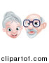Vector Illustration of a Happy Senior Citizen Caucasian Couple by AtStockIllustration
