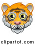 Vector Illustration of a Happy Tiger Face Avatar by AtStockIllustration