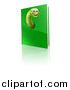 Vector Illustration of a Happy Worm Wearing Glasses and Emerging from a Green Book by AtStockIllustration