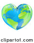 Vector Illustration of a Heart Earth by AtStockIllustration