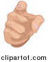 Vector Illustration of a Human Hand Pointing the Blame by AtStockIllustration