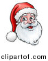 Vector Illustration of a Jolly Christmas Santa Claus Face by AtStockIllustration