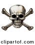 Vector Illustration of a Jolly Roger Skull over Crossbones by AtStockIllustration