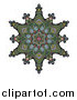 Vector Illustration of a Kaleidoscope Arabic Ottoman Floral Design by AtStockIllustration