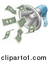 Vector Illustration of a Megaphone with Cash Money by AtStockIllustration