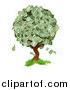 Vector Illustration of a Money Tree Abundant with Cash Foliage by AtStockIllustration