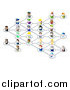 Vector Illustration of a Network of 3d Occupational People by AtStockIllustration