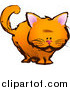 Vector Illustration of a Orange Cat Staring by AtStockIllustration