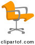 Vector Illustration of a Orange Desk Chair by AtStockIllustration