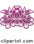 Vector Illustration of a Purple Blooming Lotus Flower by AtStockIllustration