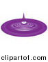 Vector Illustration of a Purple Waterdrop and Ripples by AtStockIllustration