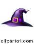 Vector Illustration of a Purple Witch Hat by AtStockIllustration