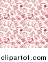 Vector Illustration of a Red and White Seamless Christmas Pattern by AtStockIllustration