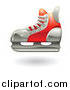 Vector Illustration of a Red Hockey Ice Skate by AtStockIllustration