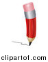 Vector Illustration of a Red Pencil Writing by AtStockIllustration