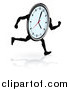 Vector Illustration of a Running Clock and Reflection by AtStockIllustration