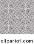 Vector Illustration of a Seamless Grayscale Victorian Floral Pattern Background by AtStockIllustration