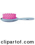 Vector Illustration of a Silver Hair Brush with Pink Bristles by AtStockIllustration