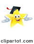 Vector Illustration of a Star Graduate Mascot by AtStockIllustration