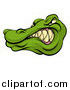 Vector Illustration of a Tough Snarling Alligator Mascot Head by AtStockIllustration