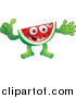 Vector Illustration of a Watermelon Character Giving the Thumbs up by AtStockIllustration